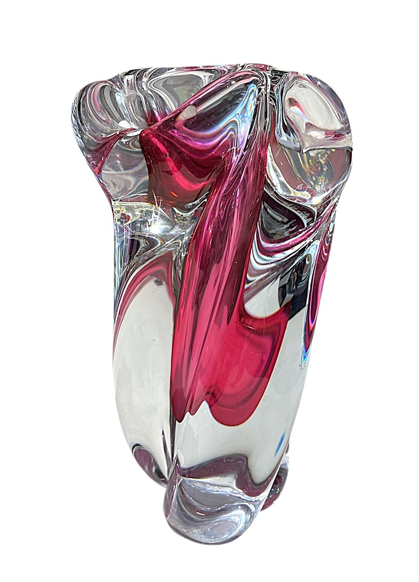 Hospodka Josef - Růžová hutní váza, 24 cm