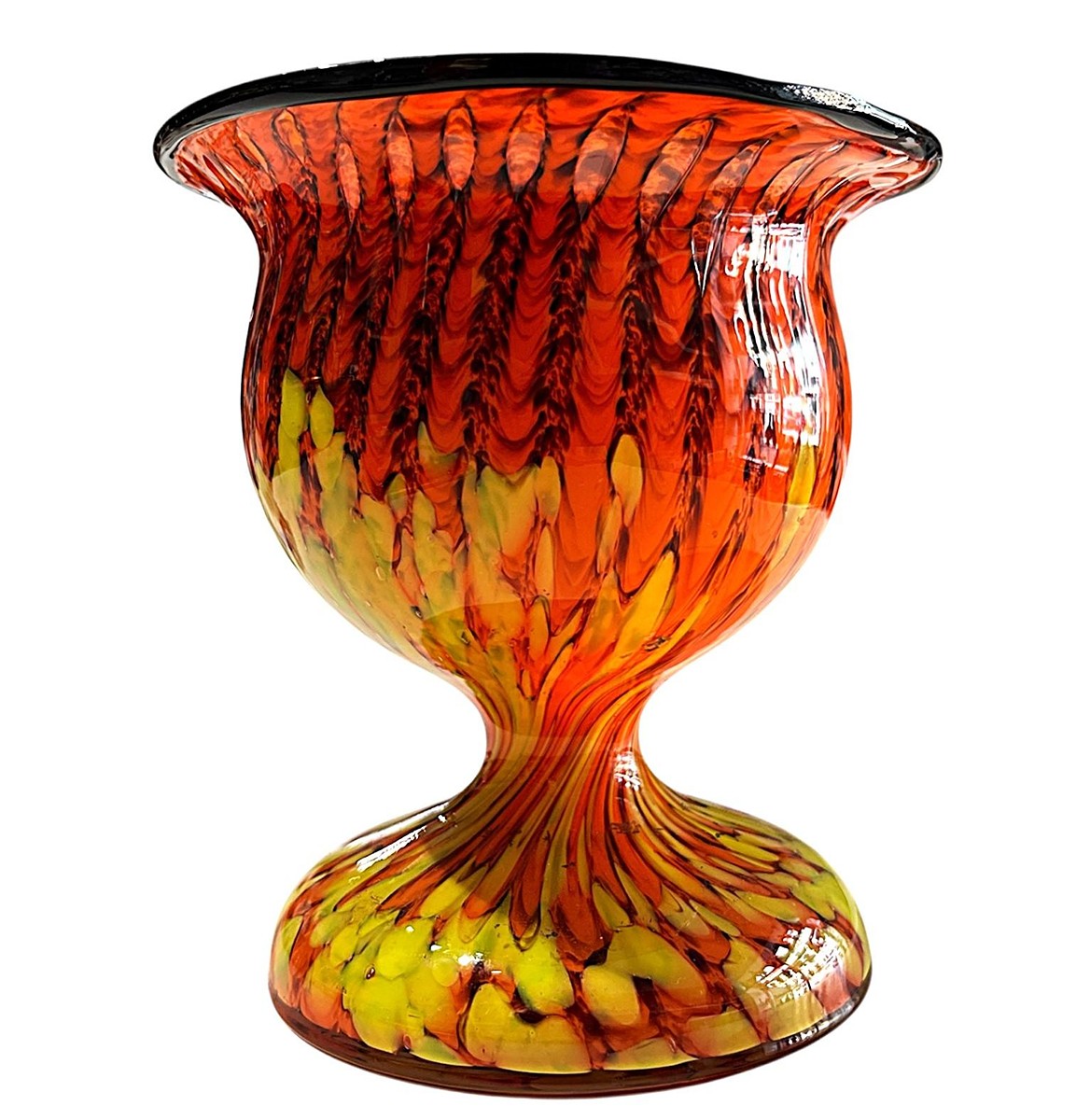 Franz Welz - Art Deco pohár z brokového skla, 12 cm