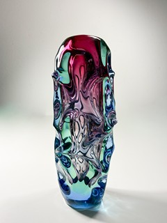 Jan Beránek - Váza ,,red core,, 25 cm