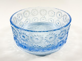 Jurnikl Rudolf - Pomněnková skleněná mísa, průměr 20 cm