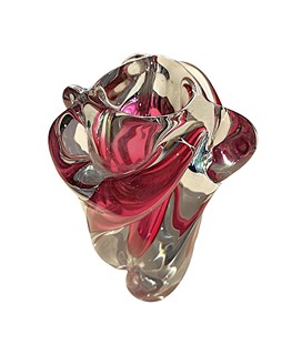 Hospodka Josef - Růžová hutní váza, 24 cm