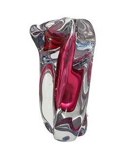 Hospodka Josef - Růžová hutní váza, 24 cm