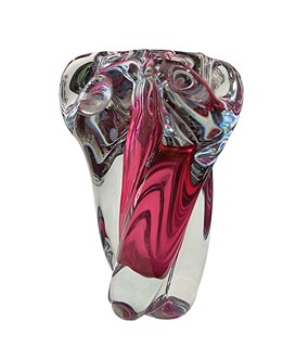 Hospodka Josef - Růžová hutní váza, 24 cm