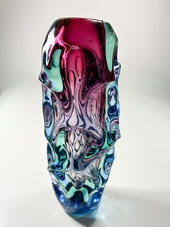 Jan Beránek - Váza ,,red core,, 25 cm