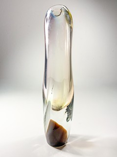 Rozínek Josef - Hutní váza s duhovým gradientem, 30 cm