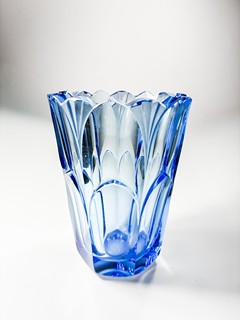 Hloušek Rudolf - Modrá váza Art deco, 18 cm