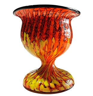 Franz Welz - Art Deco pohár z brokového skla, 12 cm