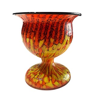 Franz Welz - Art Deco pohár z brokového skla, 12 cm