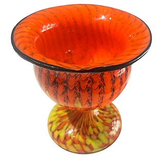 Franz Welz - Art Deco pohár z brokového skla, 12 cm