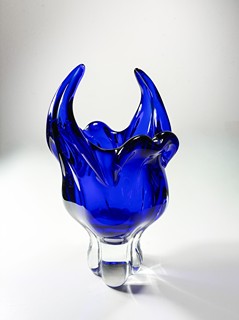 Hospodka Josef - Skleněná hutní váza Roháč, 26 cm