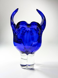 Hospodka Josef - Skleněná hutní váza Roháč, 26 cm