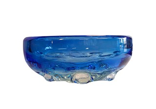 Paleček Ladislav - Modrá hutní mísa, průměr 20 cm