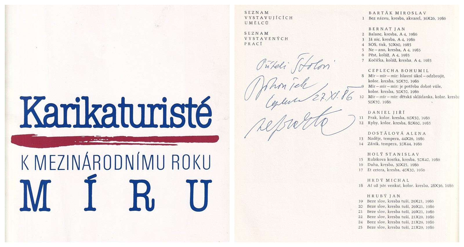 Jiři Winter Neprakta (1924 - 2011) - Karikaturisté k mezinárodnímu roku míru