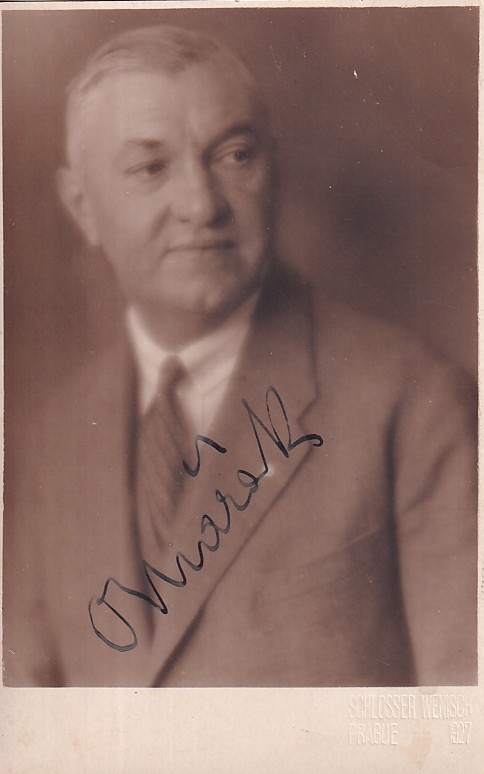 Otakar Mařák (1872 - 1939) - Podpis na fotografii