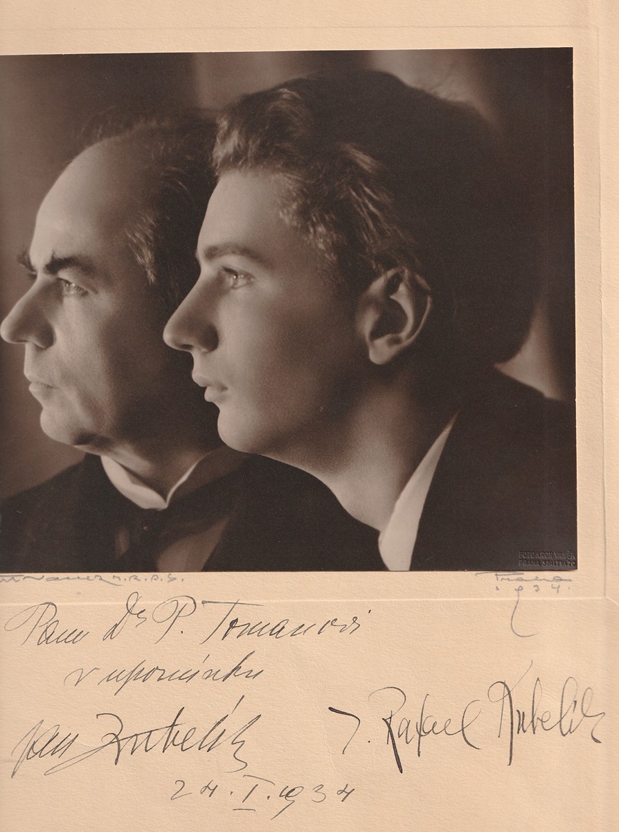Jindřich Vaněk (1888 - 1965) - Jan Kubelík a Rafael Kubelík