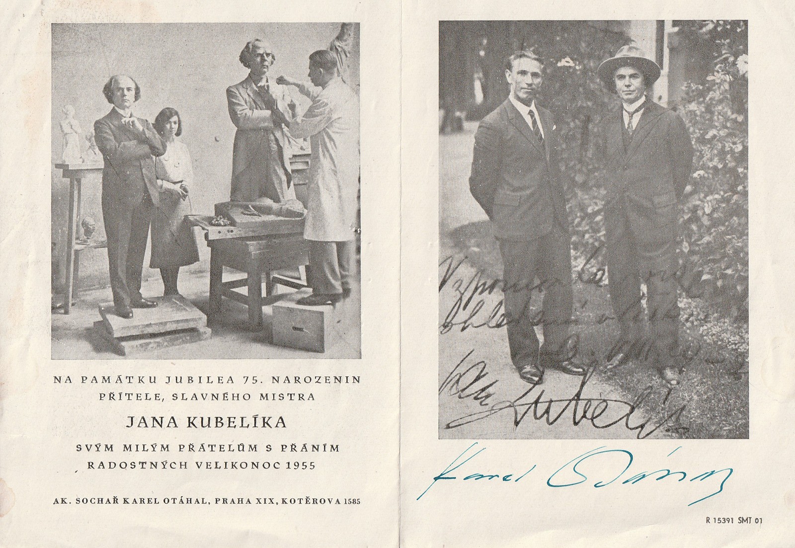 Karel Otáhal (1901 - 1972) - Podpis