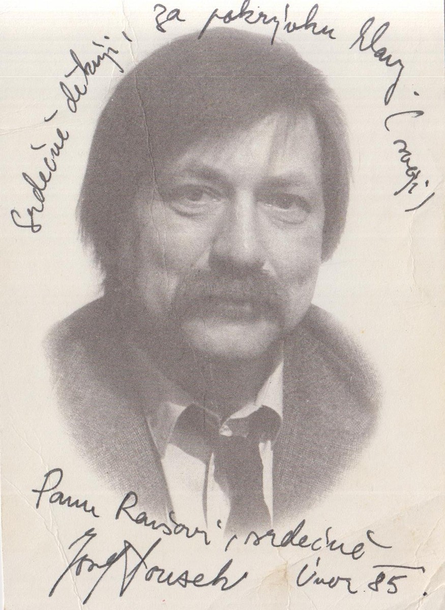 Josef Fousek (nar. 1939) - Fotopohlednice s přípisem Josefa Fouska