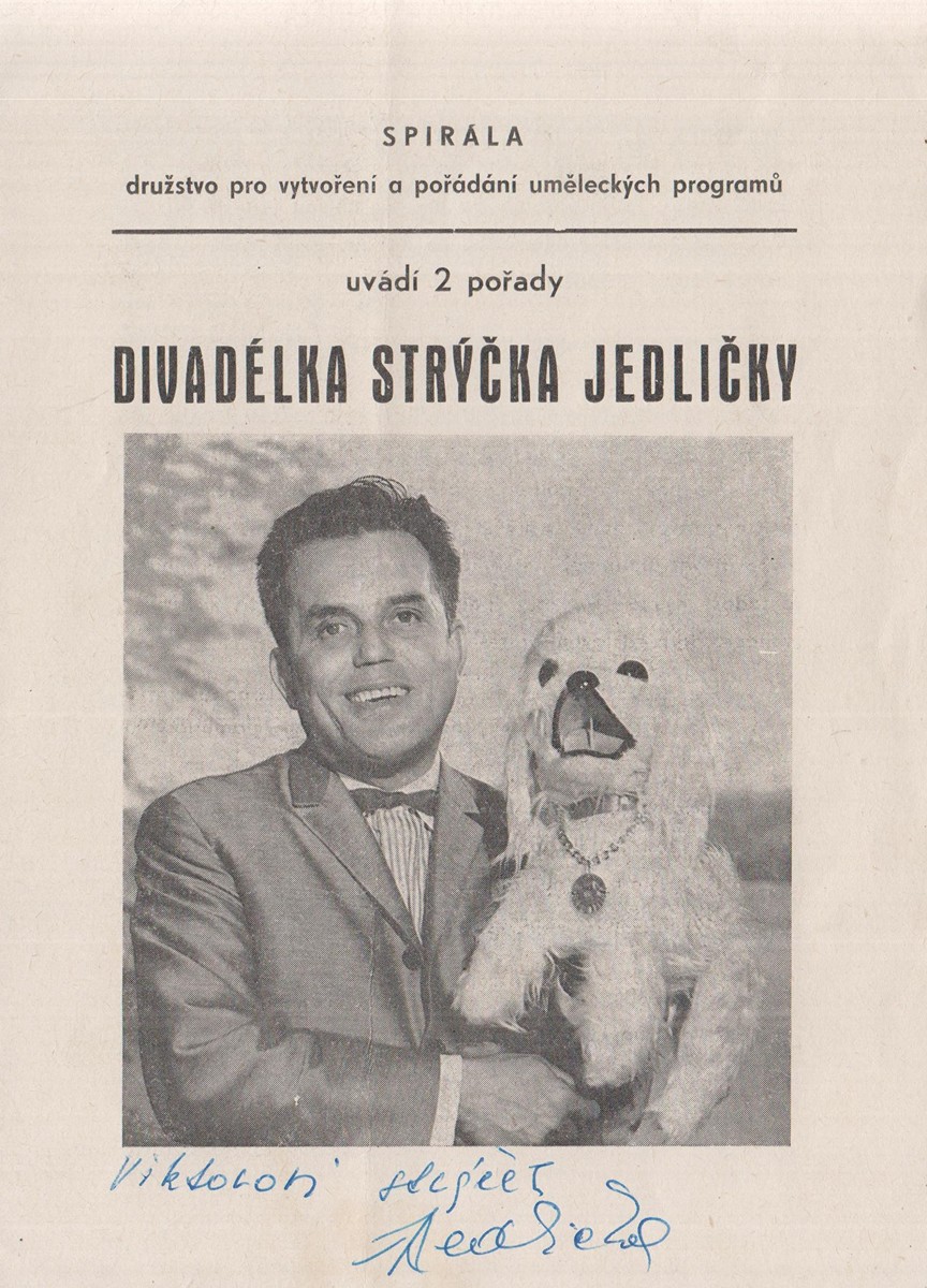 Antonín Jedlička (1923 - 1993) - Divadelní program s podpisem