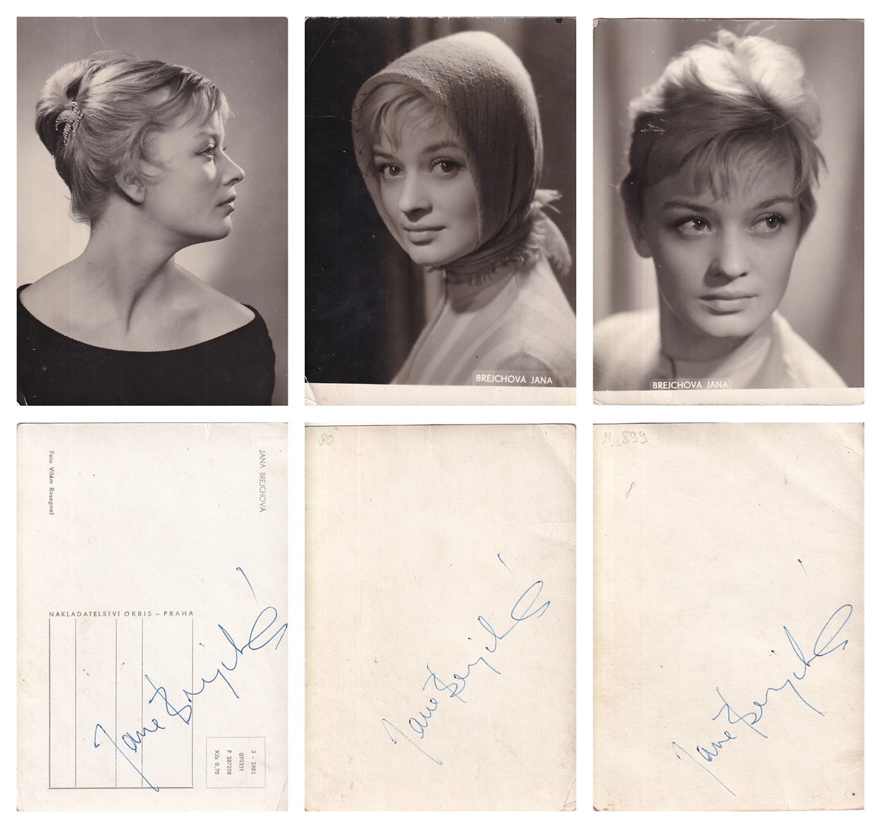 Jana Brejchová (1940 - 2026) - Podpisy na fotografiích
