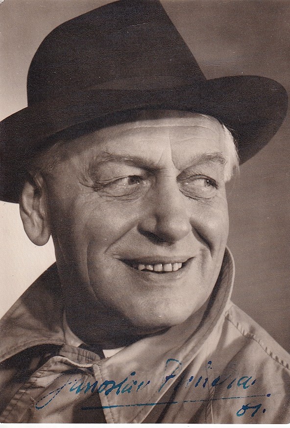 Jaroslav Průcha (1898 - 1963) - Podpis na fotopohlednici