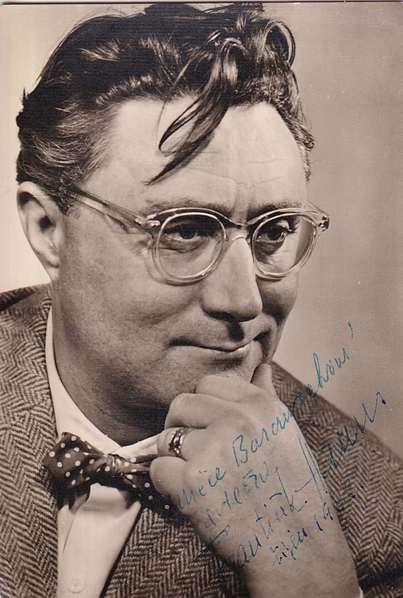 František Hanus (1916 - 1991) - Podpis na fotopohlednici
