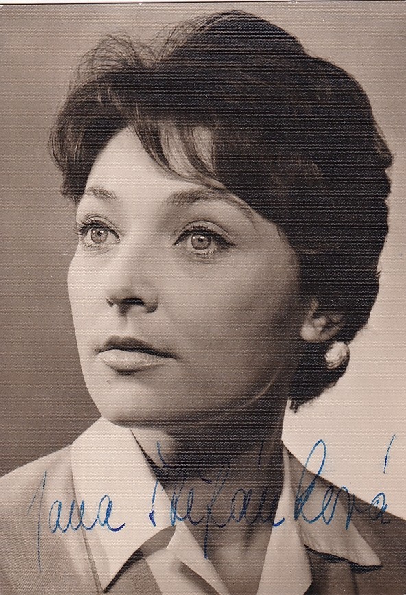 Jana Štěpánková (1934 - 2018) - Podpis na fotopohlednici