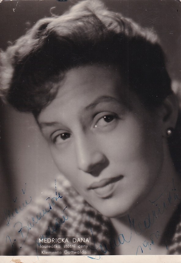 Dana Medřická (1920 - 1983) - Podpis na fotografii