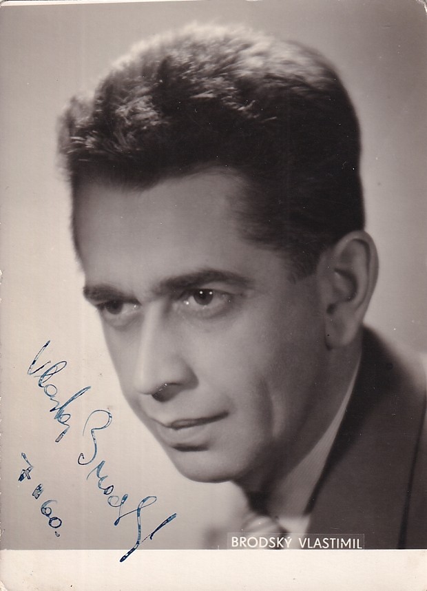 Vlastimil Brodský (1920 - 2002) - Podpis na fotografii