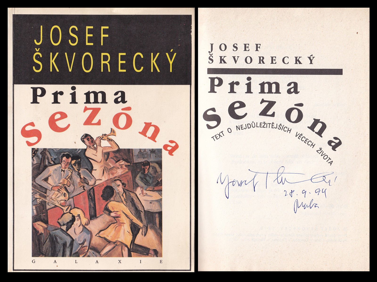 Josef Škvorecký (1924 - 2012) - Prima sezóna