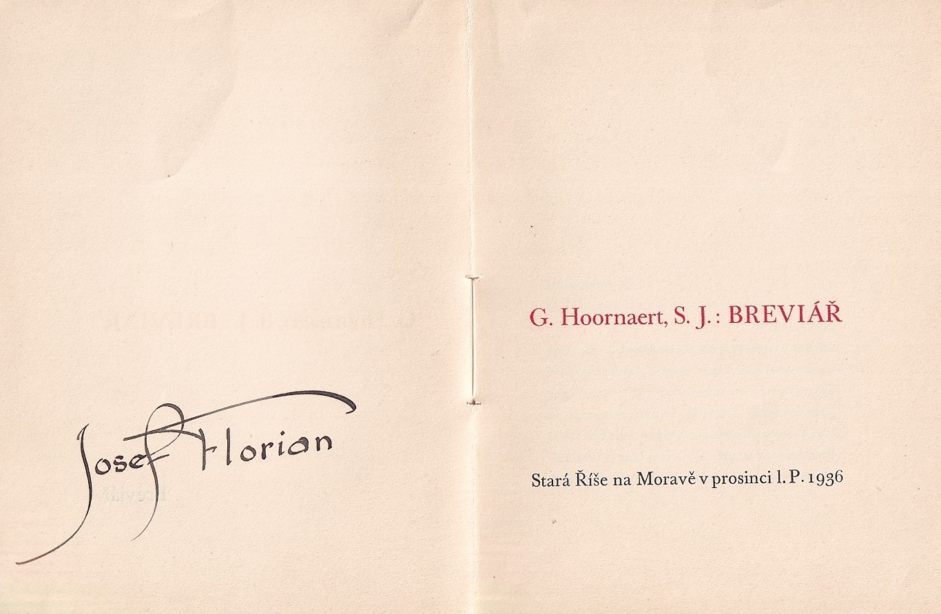 Josef Florian (1873 - 1941) - G. Hoornaert: Breviář