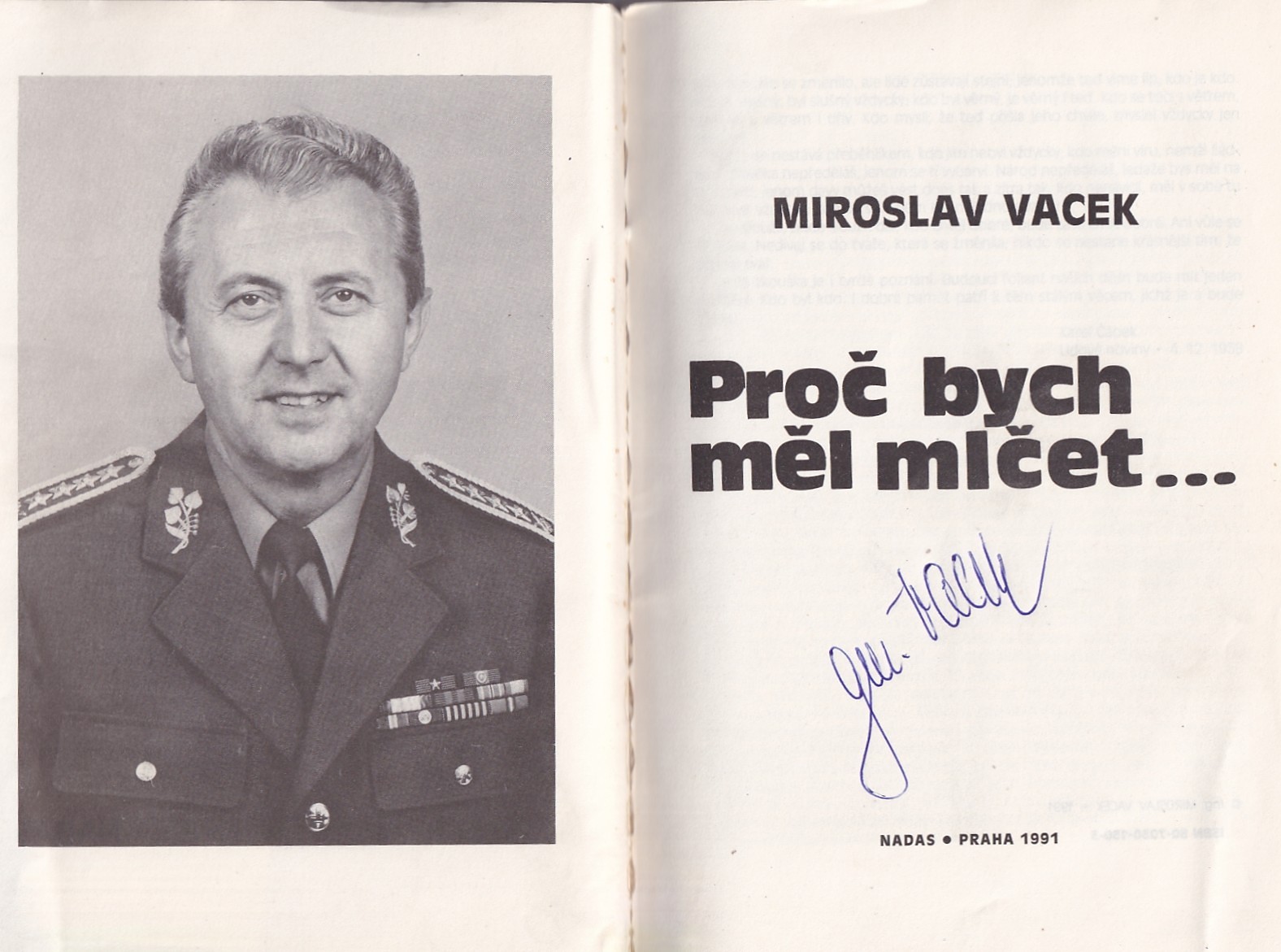 Miroslav Vacek (1935 - 2022) - Proč bych měl mlčet...