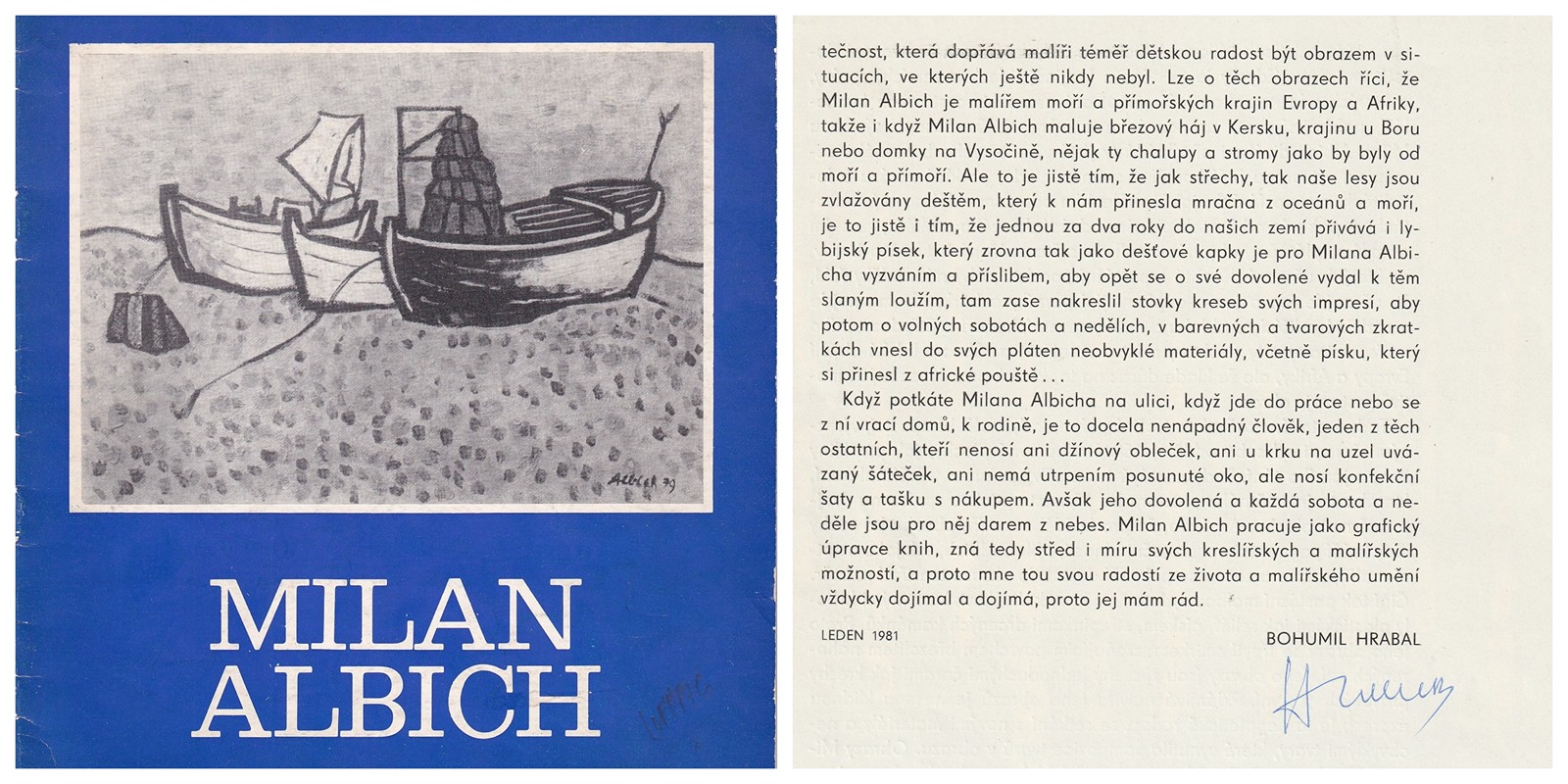 Bohumil Hrabal (1914 - 1997) - Milan Albich