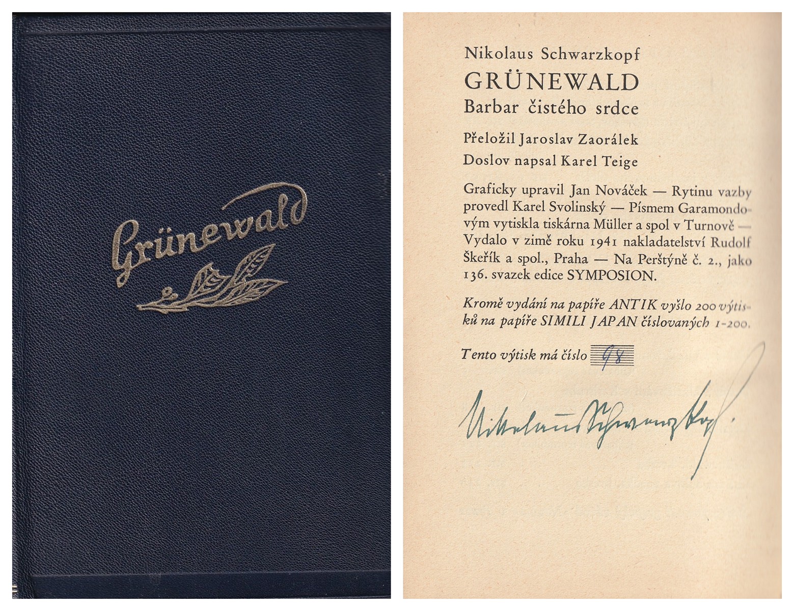 Nikolaus Schwarzkopf (1884 - 1962) - Grünewald: Barbar čistého srdce