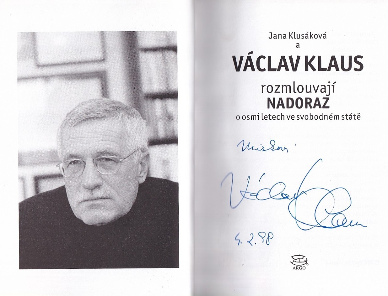 Václav Klaus (nar. 1941) - Jana Klusáková a Václav Klaus rozmlouvají nadoraz