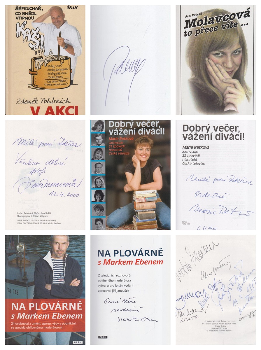 více autorů - Sbírka podepsaných knih