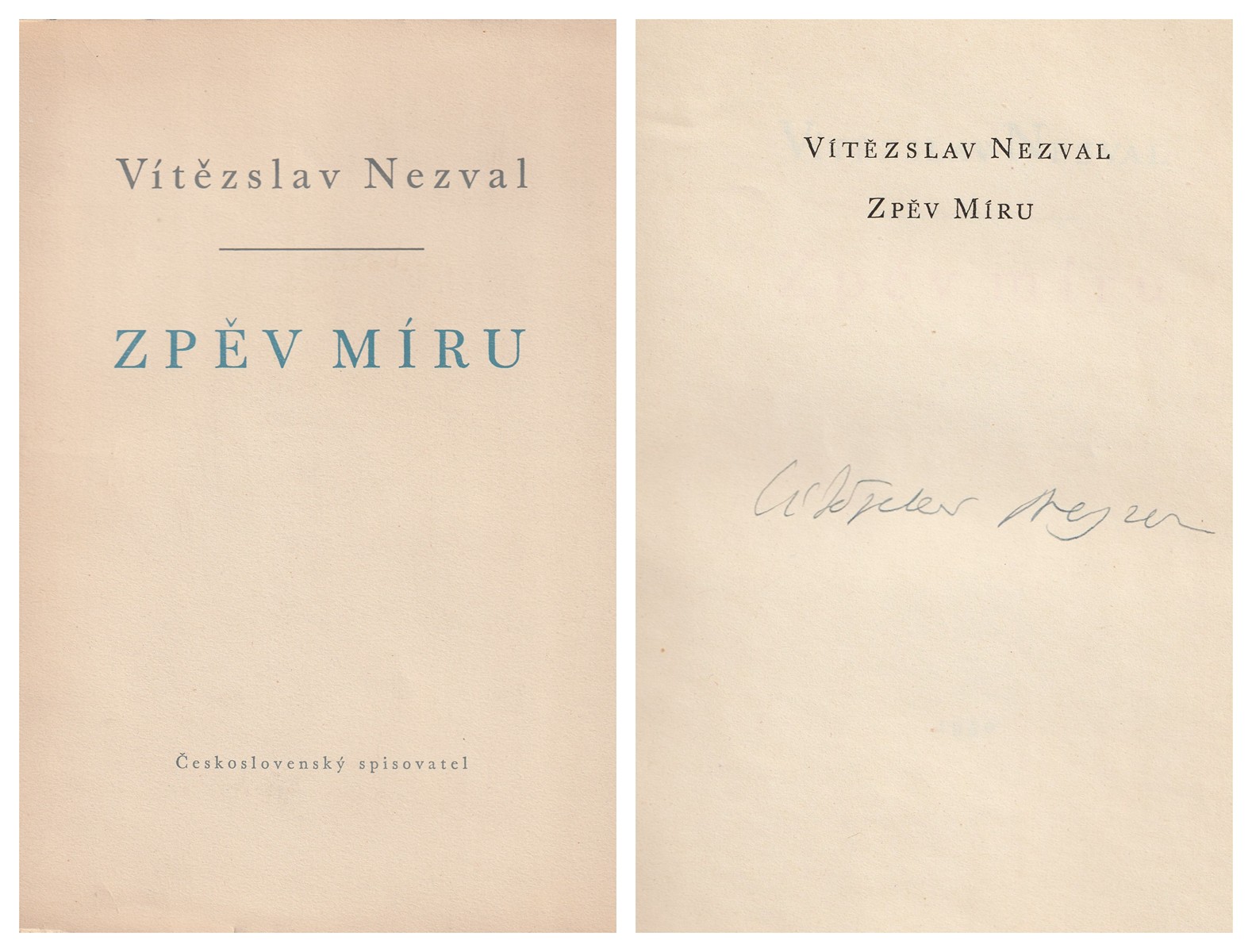 Vítězslav Nezval (1900 - 1958) - Zpěv míru