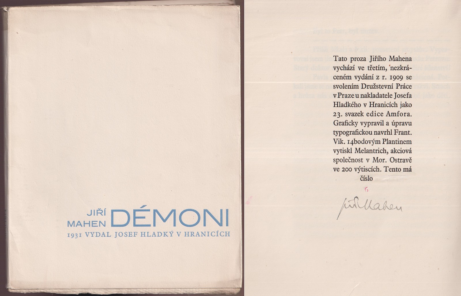 Jiří Mahen (1882 - 1939) - Démoni