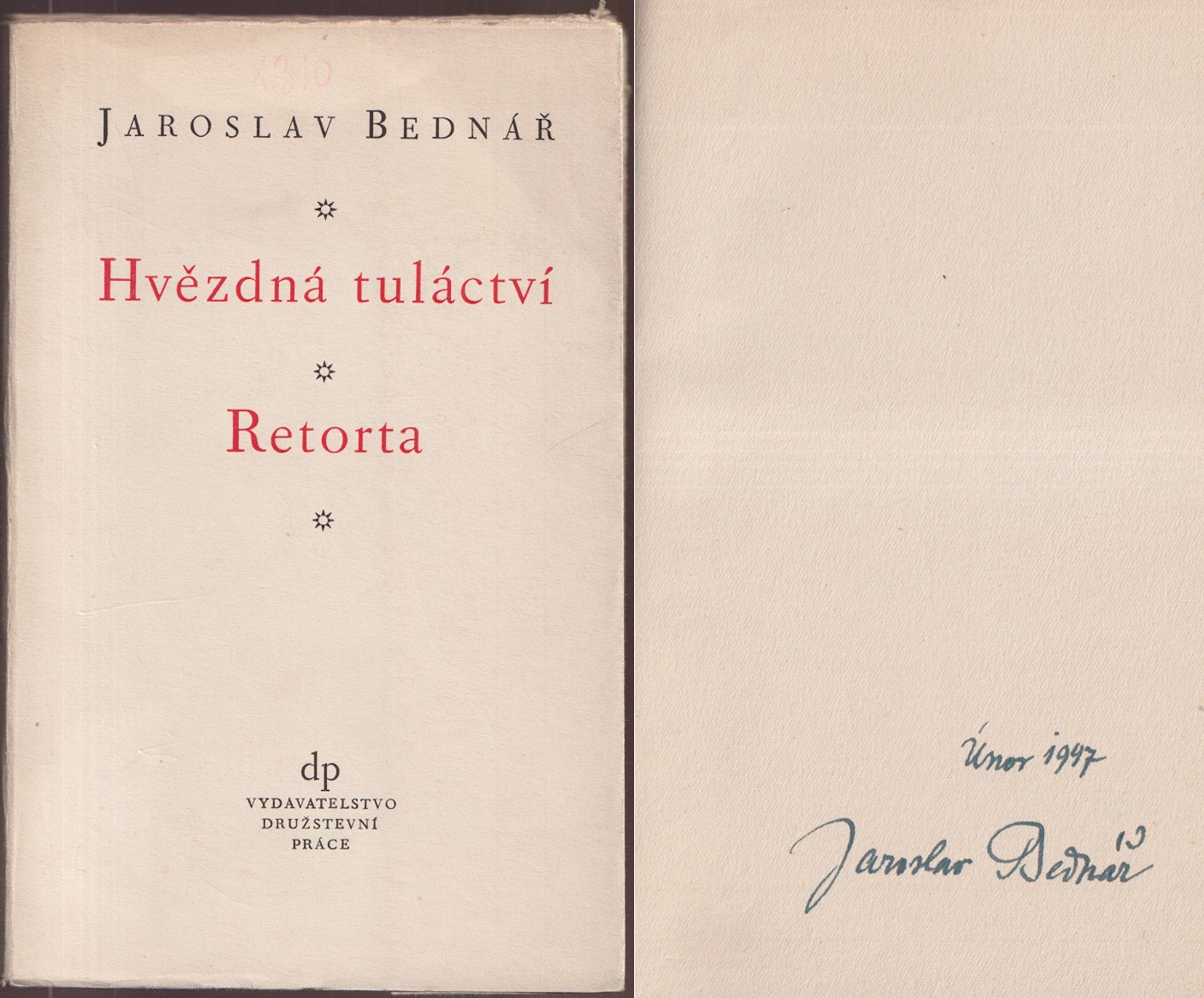 Jaroslav Bednář (1889 - 1976) - Hvězdná tuláctví. Retorta