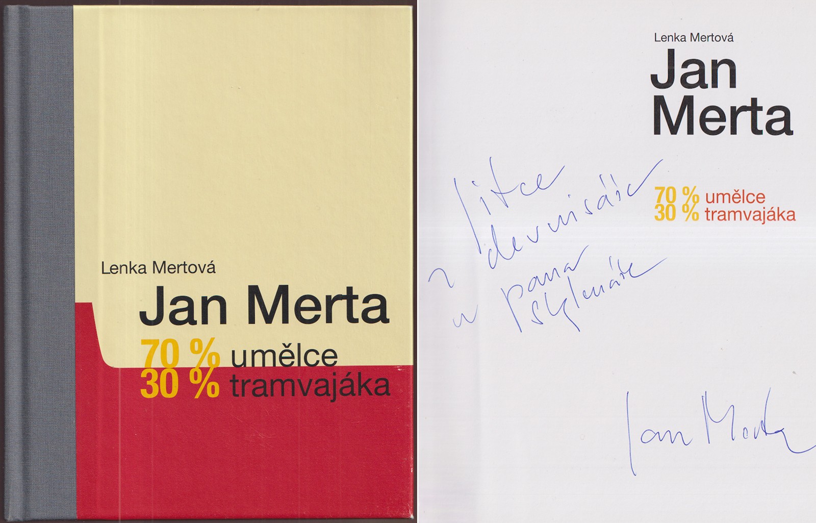Jan Merta (nar. 1952) - L. Mertová: Jan Merta 70 % umělce 30 % tramvajáka