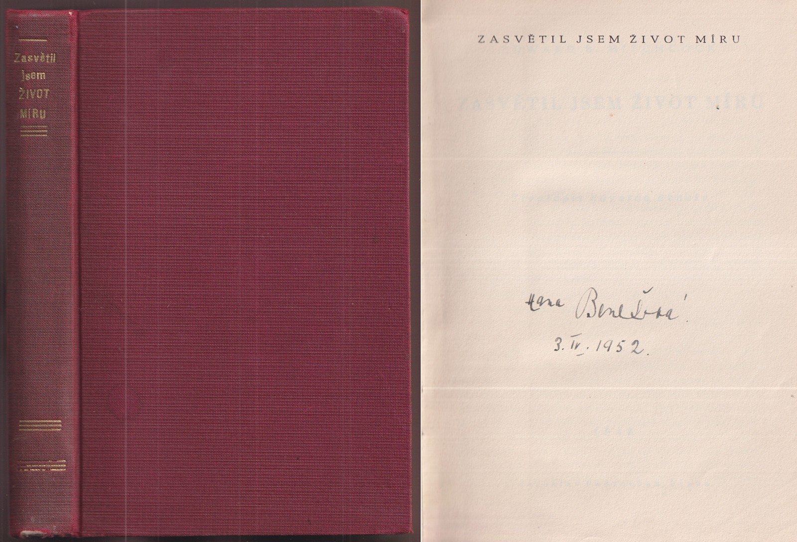 Hana Benešová (1885 - 1974) - Edward Hitchcock: Zasvětil jsem život míru