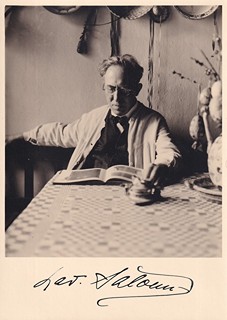 Ladislav Šaloun (1870 - 1946) - Podpis na fotografii