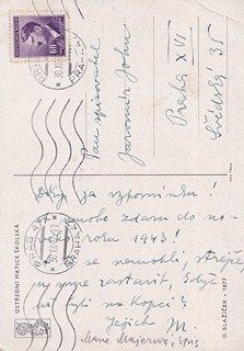 Marie Majerová (1882 - 1967) - Podepsaná pohlednice