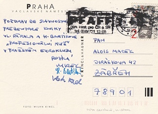 Vladimír Páral (nar. 1932) - Korespondence