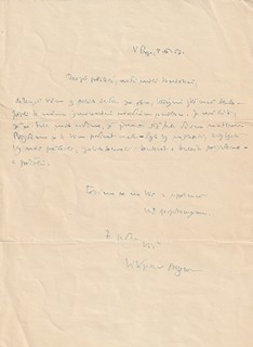 Vítězslav Nezval (1900 - 1958) - Dopis