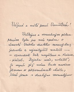 Vojtěch Sedláček (1892 - 1973) - Dopis a pohlednice