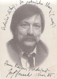 Josef Fousek (nar. 1939) - Fotopohlednice s přípisem Josefa Fouska