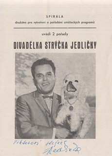 Antonín Jedlička (1923 - 1993) - Divadelní program s podpisem