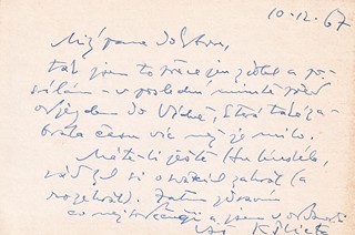 Karel Plicka (1894 - 1987) - Dopis Prokopu Tomanovi ml.