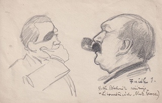 Josef Fučík (1890 - 1955) - Dopis a kresby