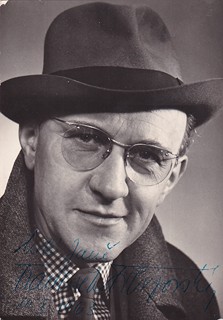 František Filipovský (1907 - 1993) - Podpis na fotopohlednici